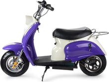 Load image into Gallery viewer, Electric 24 Volt Moped Ride On Scooter in Purple - ETA June 30th, 2020