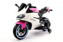 Load image into Gallery viewer, Street Racer Electric Ride-On Motorcycle With Foam Rubber Tires and LED Wheels