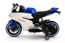 Load image into Gallery viewer, Street Racer Electric Ride-On Motorcycle With Foam Rubber Tires and LED Wheels